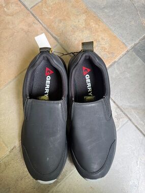 Gerry Weber Men's Black Slip-On Casual Loafers with Gold Pull Tabs